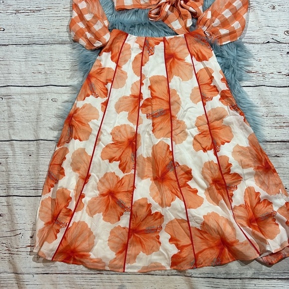 NWT Anthropologie Farm Rio Gingham Contrast Top & Skirt Set - Picture 7 of 12